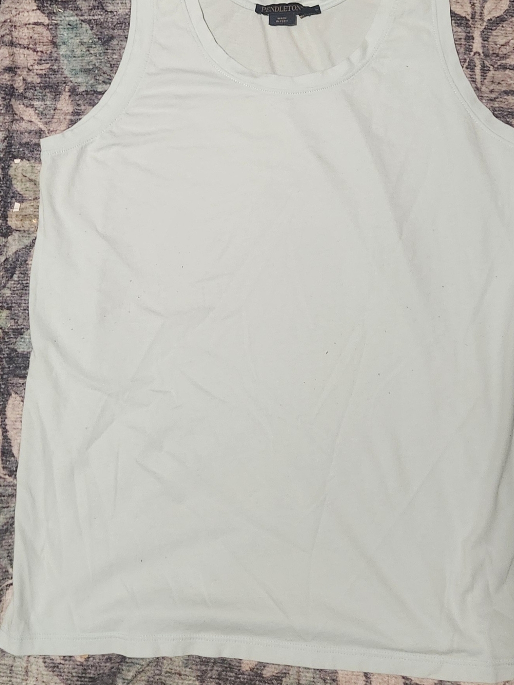 Pendleton Women's White Tank Top - Scoop Neck